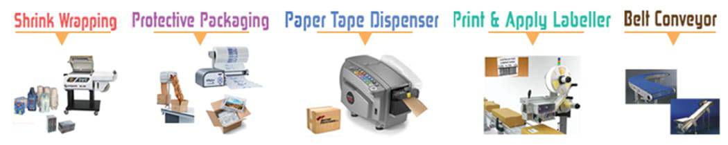 packaging,taping,print and apply labeller,paper tape dispenser,protective packaging,shrink wrapping