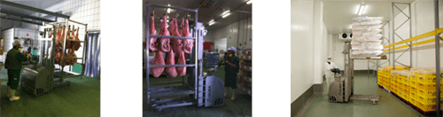 Electronic Pedestrian Stacker for meat, Electronic Pedestrian Stacker, ULMA Inoxtruck, ULMA Inox Truck