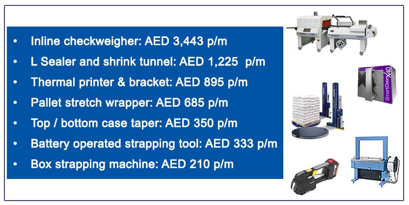 Lease offer, packaging machine on installment