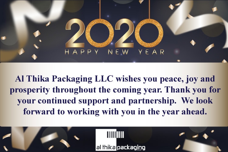 New year, Happy new year 2020, 2020, Al Thika Packaging wishes