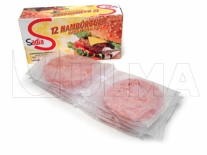 hamburger packaging for ulma flow wrapper, ulma flow wrapper, hamburger packaging by ulma