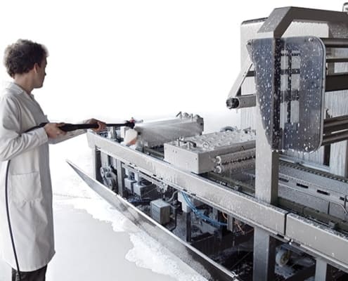 Hygienic thermoformer, washable thermoforming machine
