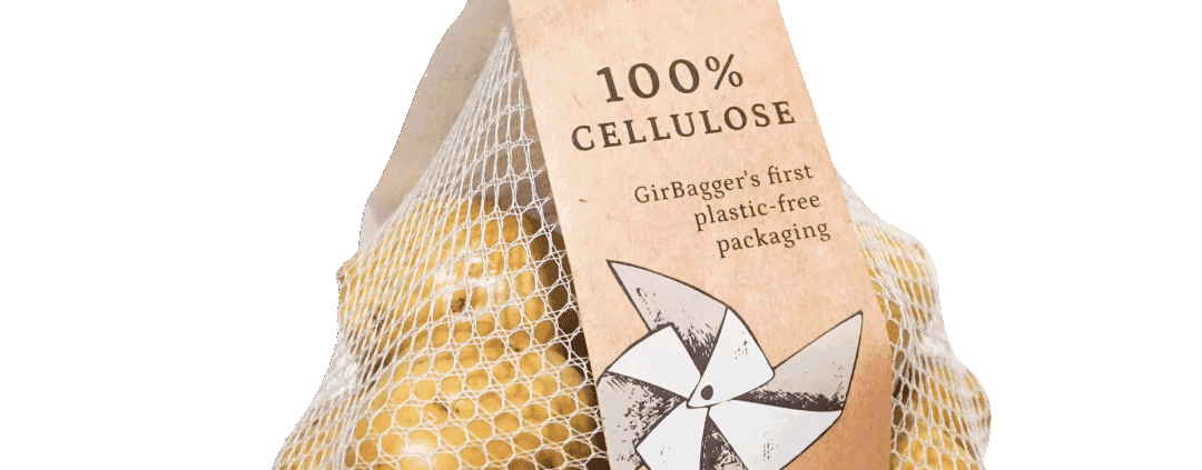 Cellulose bag, net packaging by Giro, net packaging, plastic free net packaging
