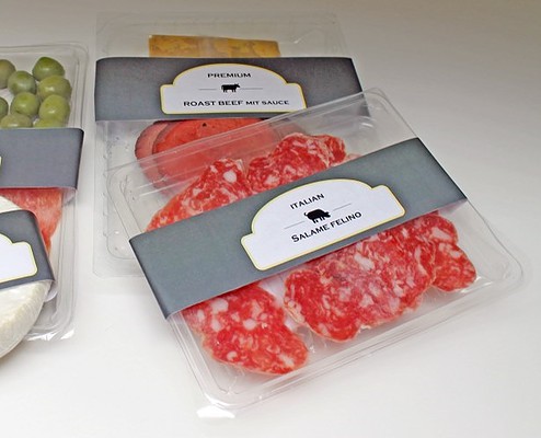Paper banding for meat packaging