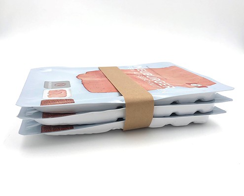 Paper banding for meat packaging