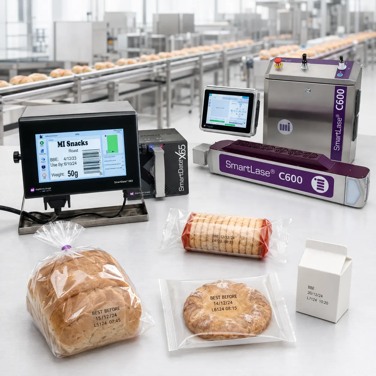 coding and marking printers for bakery products