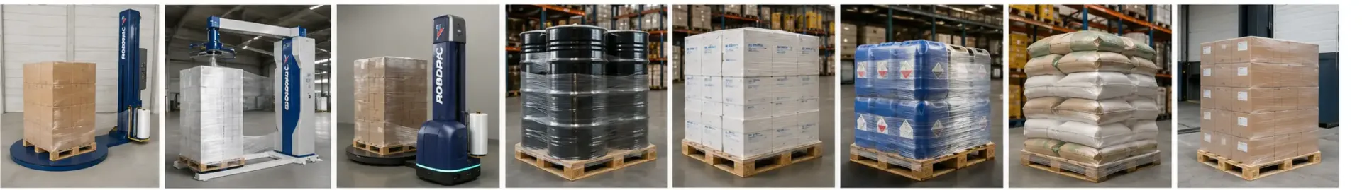 Pallet stretch wrapping by Robopac machine