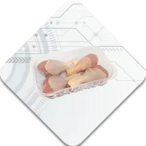 Automatic tray sealing of chicken