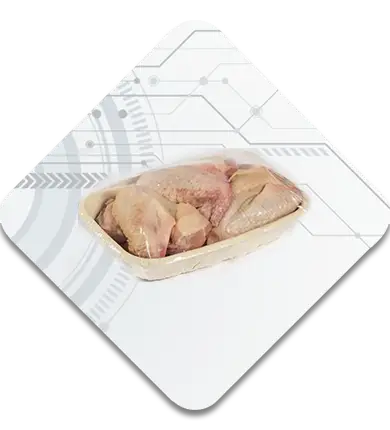 Elixa 24 machine chicken packaging in tray