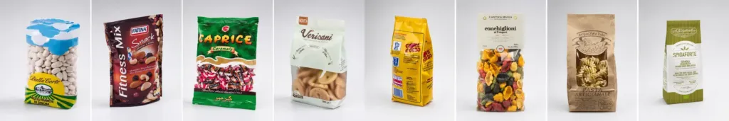 vffs packaging samples by Campagnolo machines